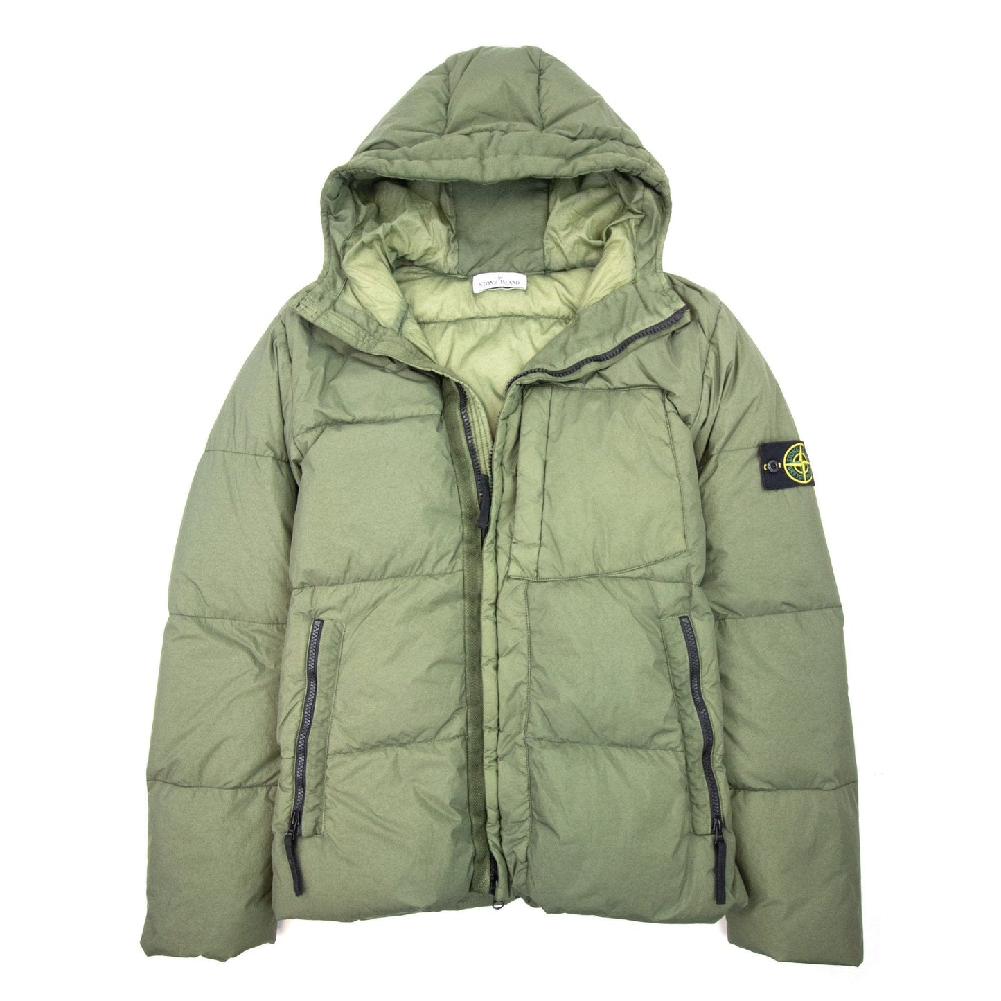 Stone Island 40223 Crinke Reps Ny Down Jacket Khaki V0055