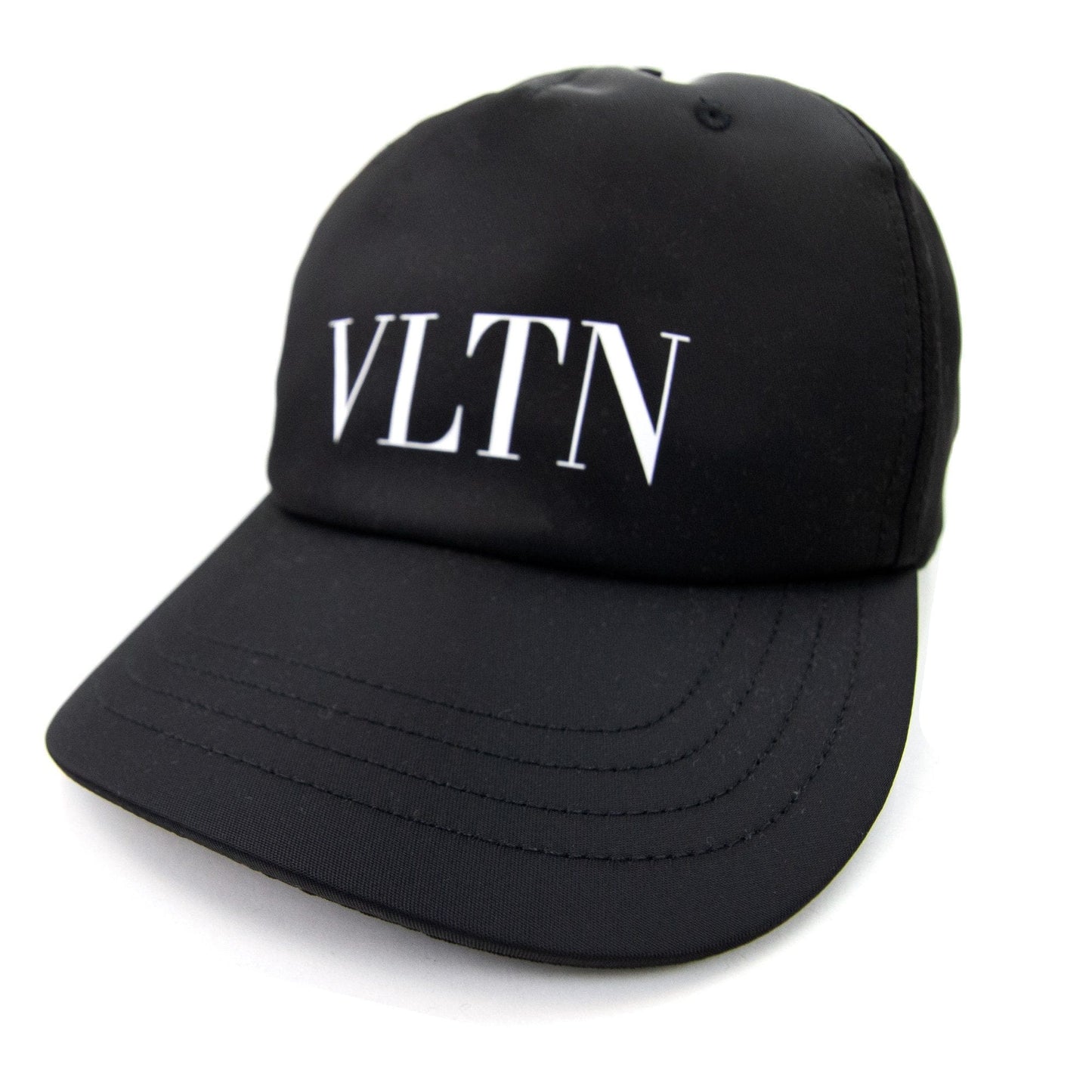 Valentino Vltn Nylon Baseball Cap Black
