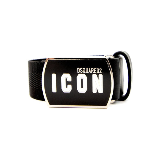 Dsquared2 Be Icon Plaque Belt Black