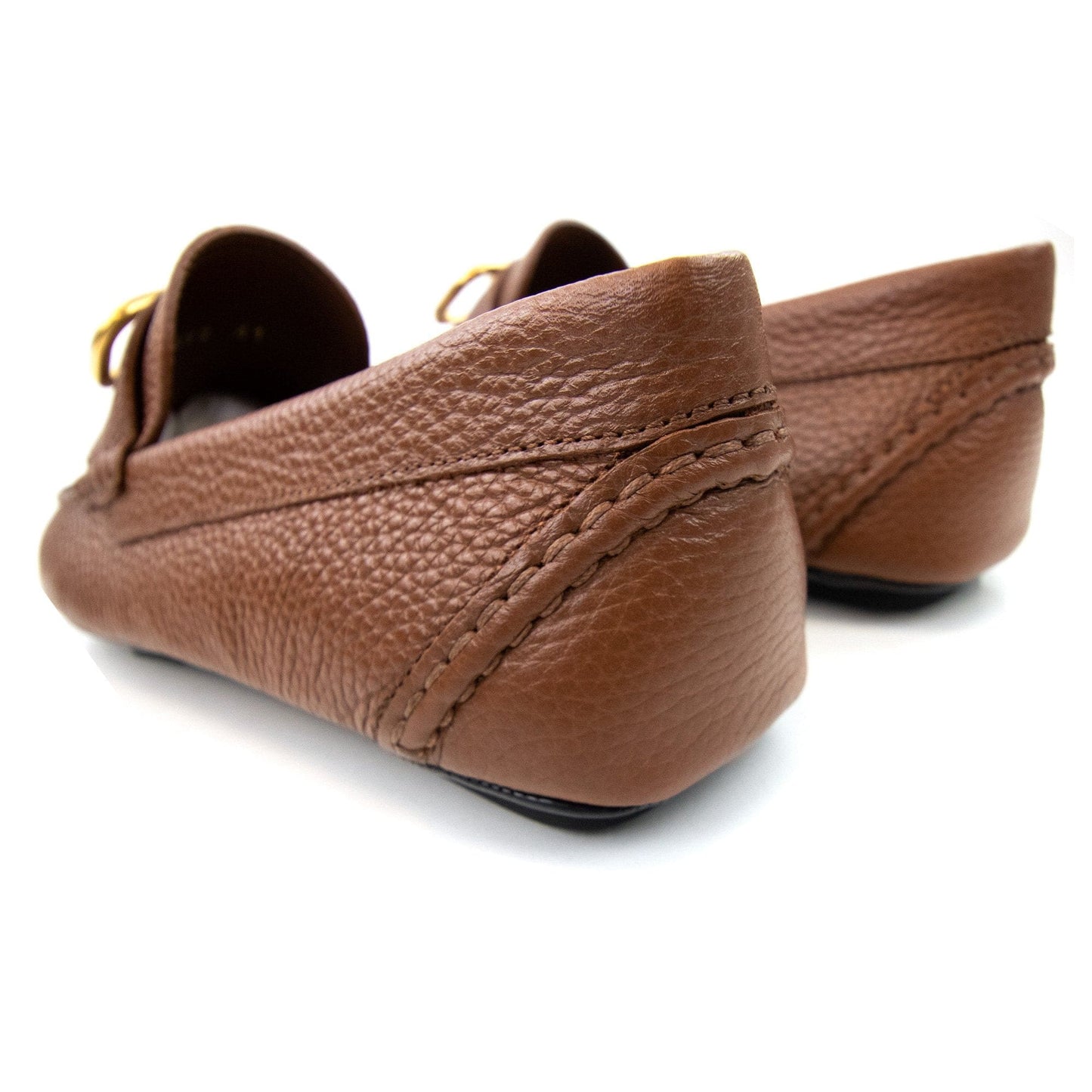 Valentino Vlogo Calfskin Driving Shoe Tan Brown L94