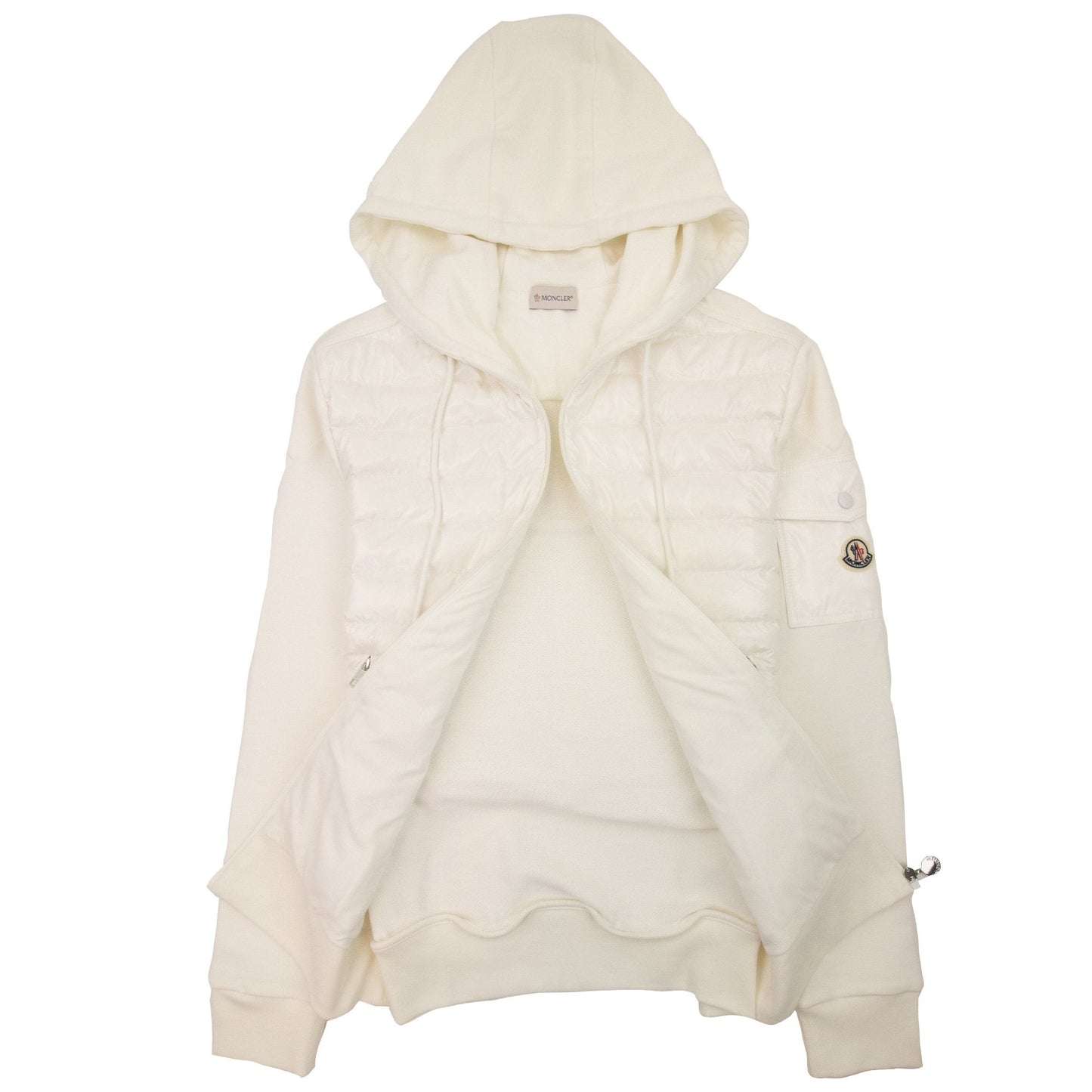 Moncler Maglia Con Hoodied Cardigan White 034