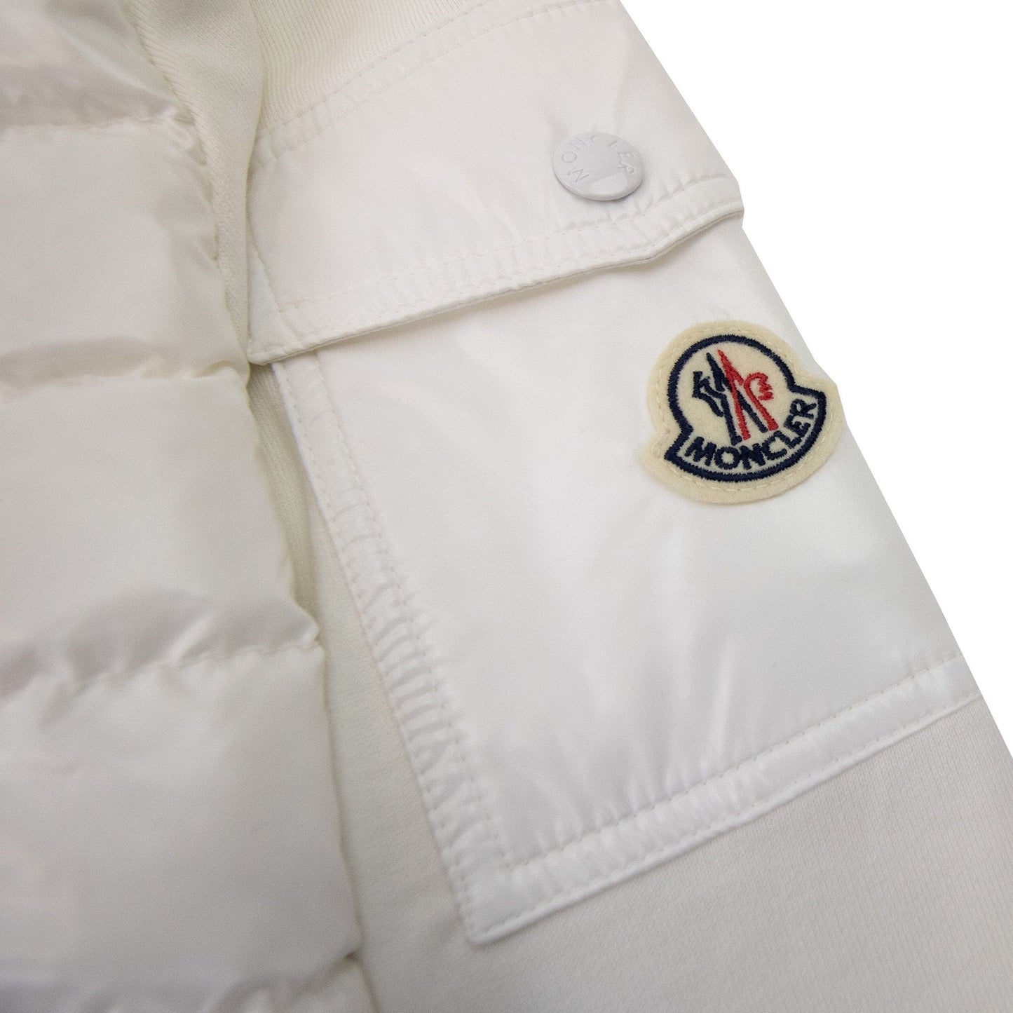 Moncler Maglia Con Hoodied Cardigan White 034