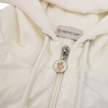 Moncler Maglia Con Hoodied Cardigan White 034