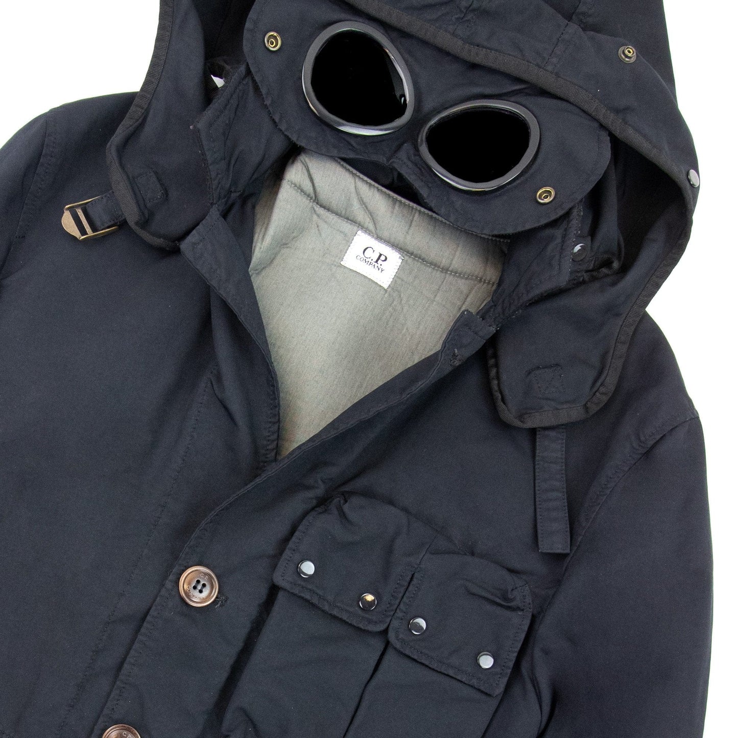 Cp Company Sfoderato Goggle Jacket Navy 888