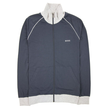 Hugo Boss Mix&amp;match Logo Zip Funnel Neck Navy 403