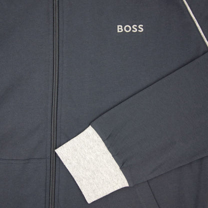 Hugo Boss Mix&amp;match Logo Zip Funnel Neck Navy 403