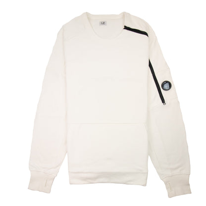 Cp Company Asymmetric Zip Sweatshirt White 112