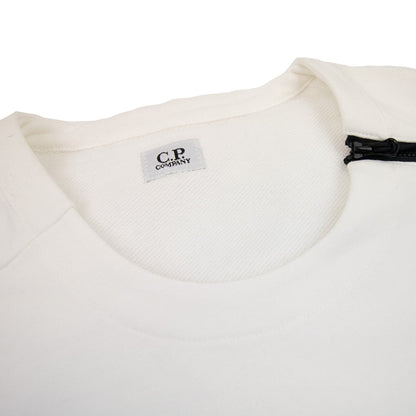 Cp Company Asymmetric Zip Sweatshirt White 112