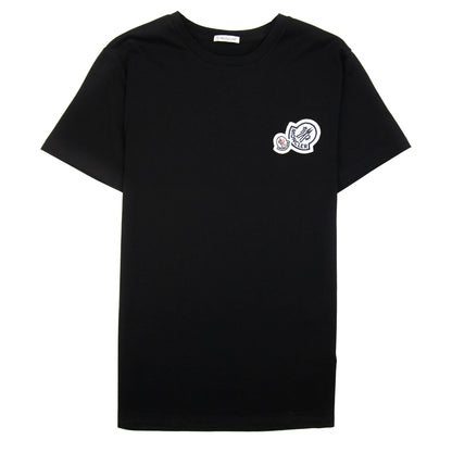 Moncler Double Logo T Shirt Black 999