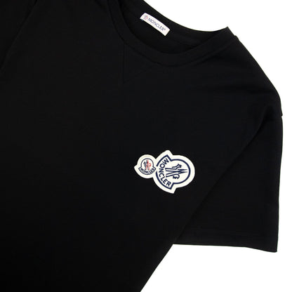 Moncler Double Logo T Shirt Black 999