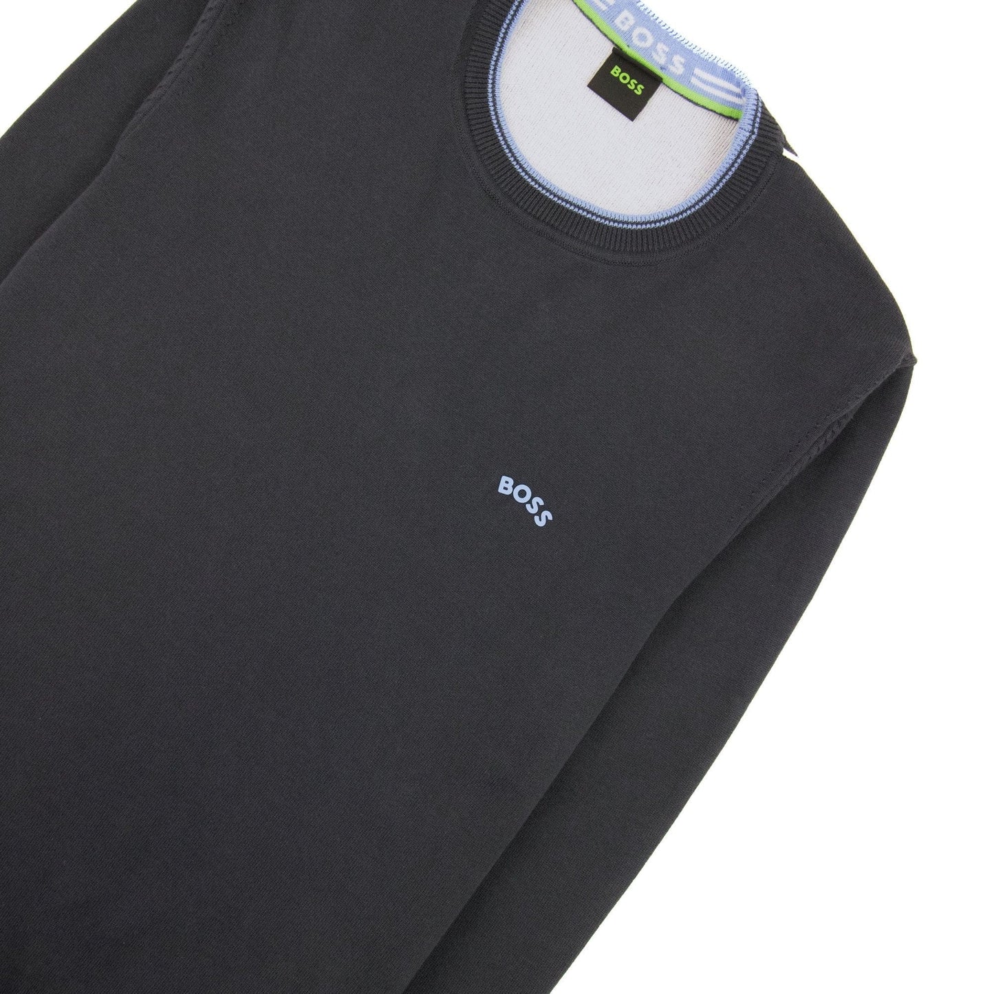 Hugo Boss Ritom Curved Logo Sweatshirt Dark Navy 402