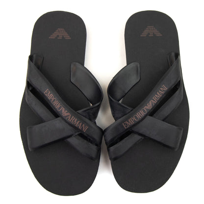 Emporio Armani Logo Sea Slippeer Nero