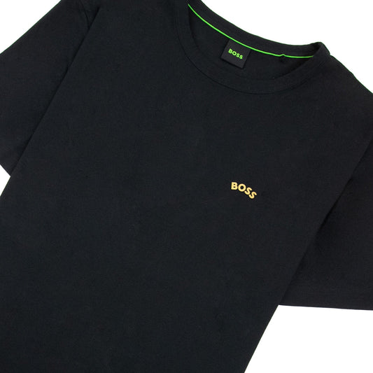 Hugo Boss Tee Curved Logo T Shirt Black 002