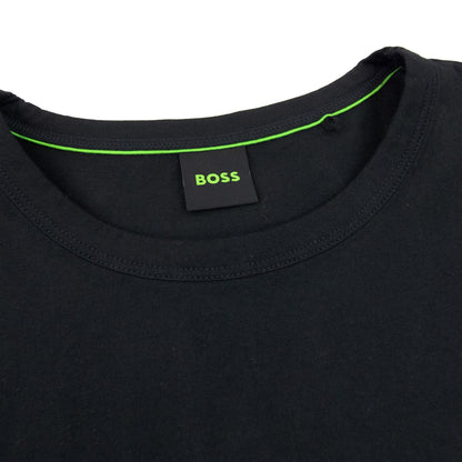 Hugo Boss Tee Curved Logo T Shirt Black 002