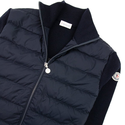 Moncler Padded Wool Cardigan Navy 769