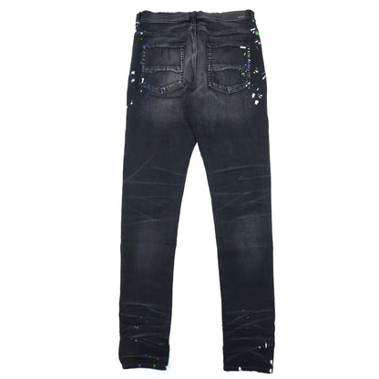 Amiri Aged Black Paint Splatter Mx1 Black