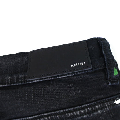 Amiri Aged Black Paint Splatter Mx1 Black