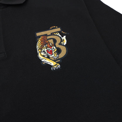 Burberry Cotton Tb Tiger Polo Shirt Black