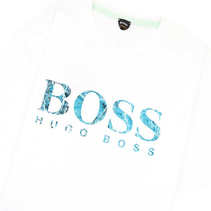 Hugo Boss Teecher 4 Printed Logo T Shirt White 100