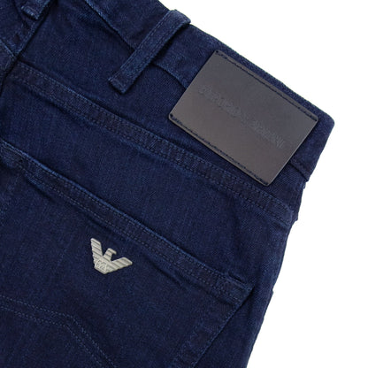 Emporio Armani J45 Regular Fit Denim Jeans Navy Blue