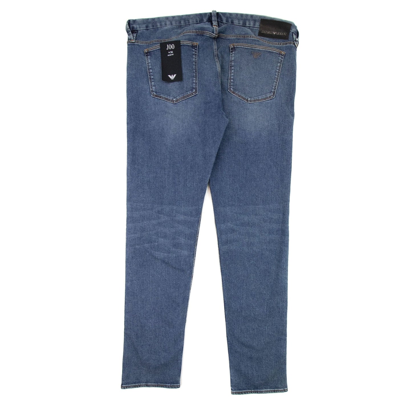 Emporio Armani Slim Fit Metal Logo Jean Denim Blue