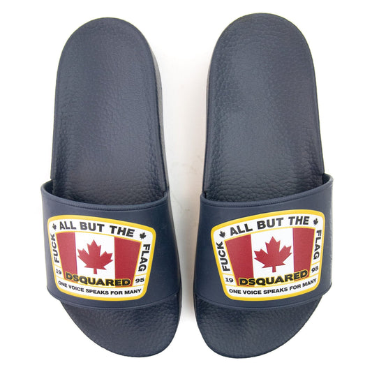 Dsquared2 Canadian Flag Sliders Navy Blue