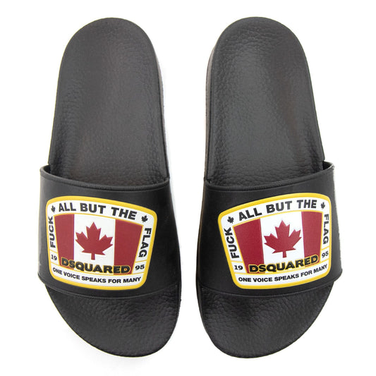 Dsquared2 Canadian Flag Sliders Nero