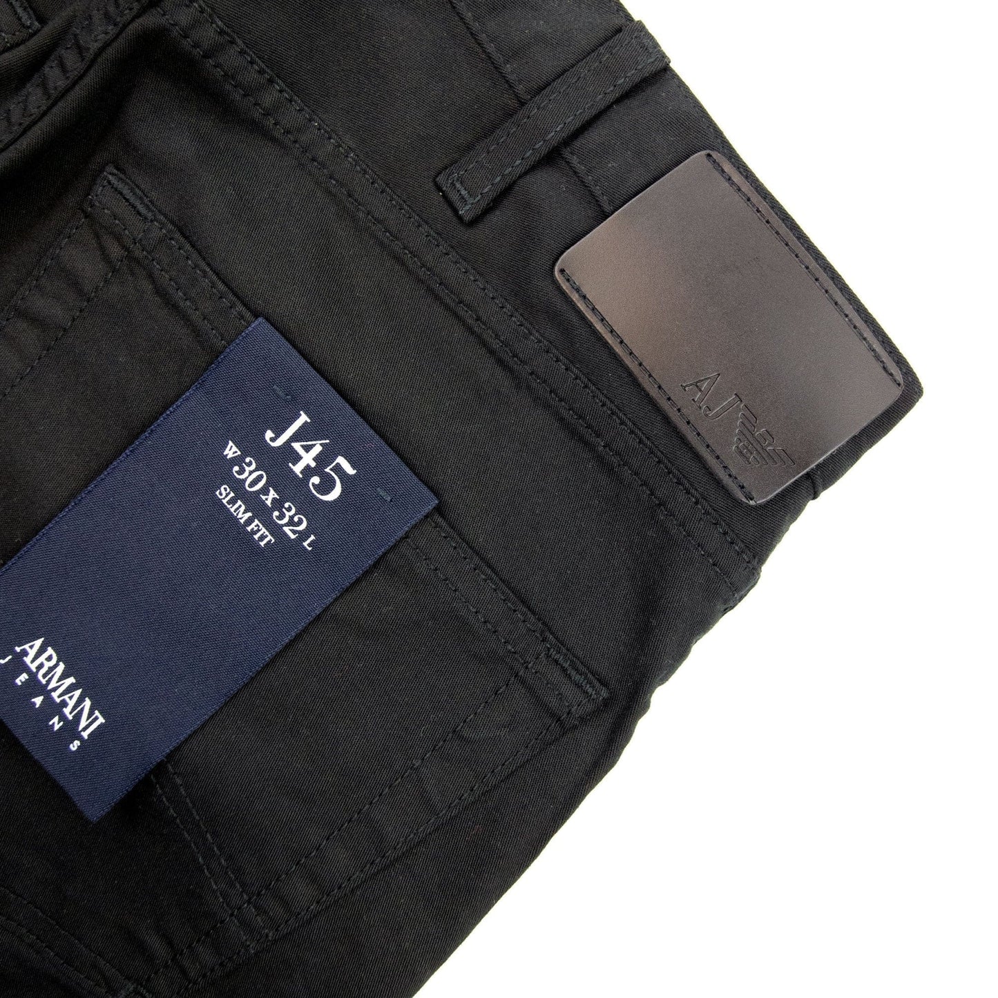 Armani Jeans J45 Slim Fit 5 Pocket Jeans Black