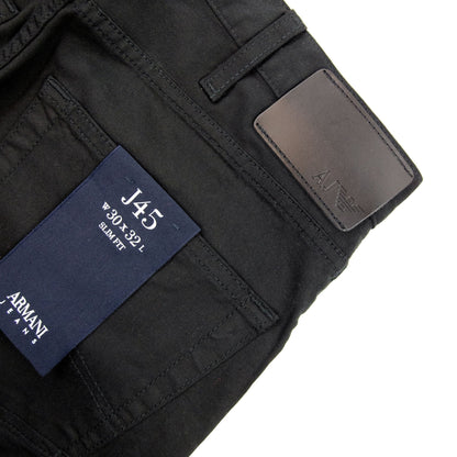 Armani Jeans J45 Slim Fit 5 Pocket Jeans Black