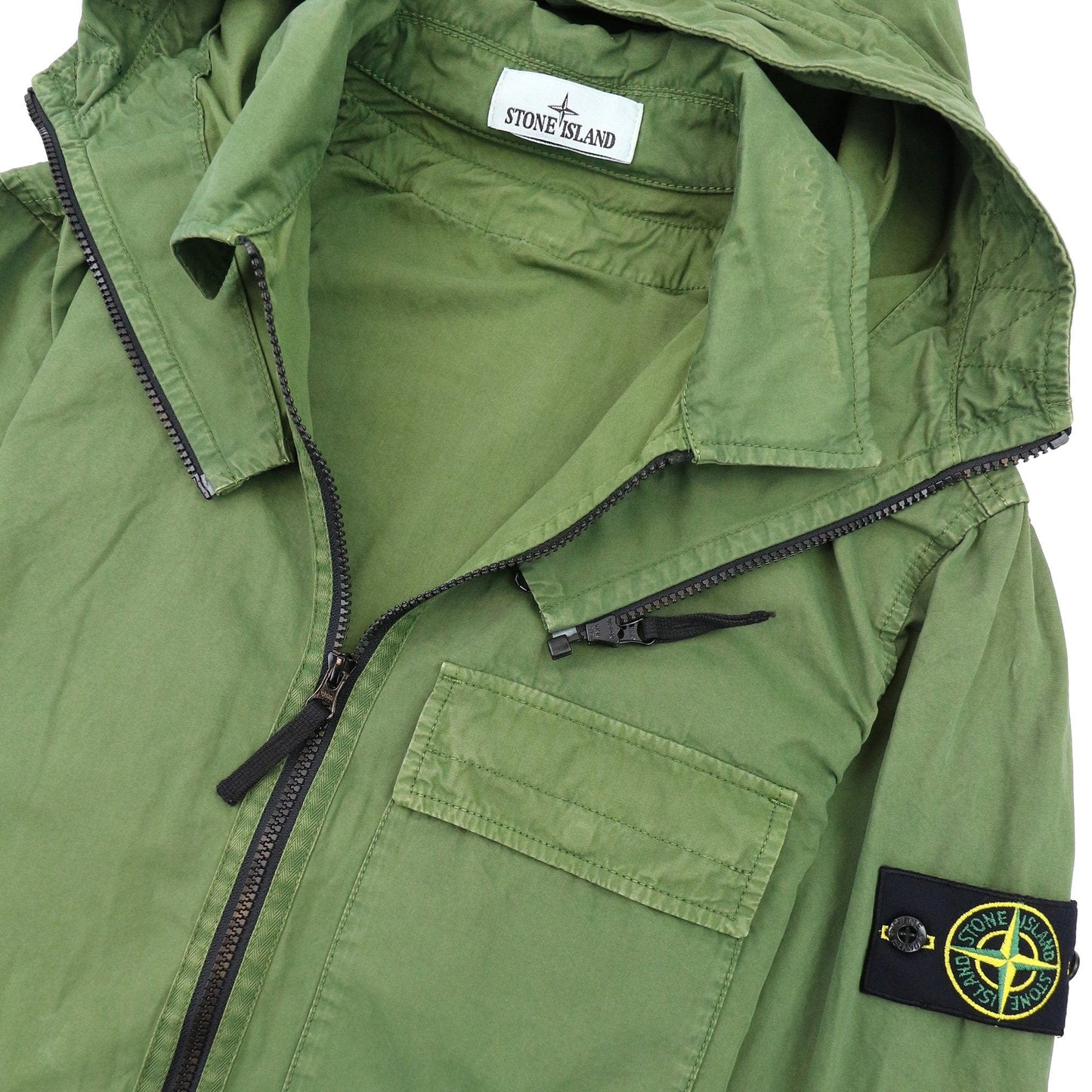 Stone Island 114wn T.co+old Overshirt Detachable Hood Khaki V0158