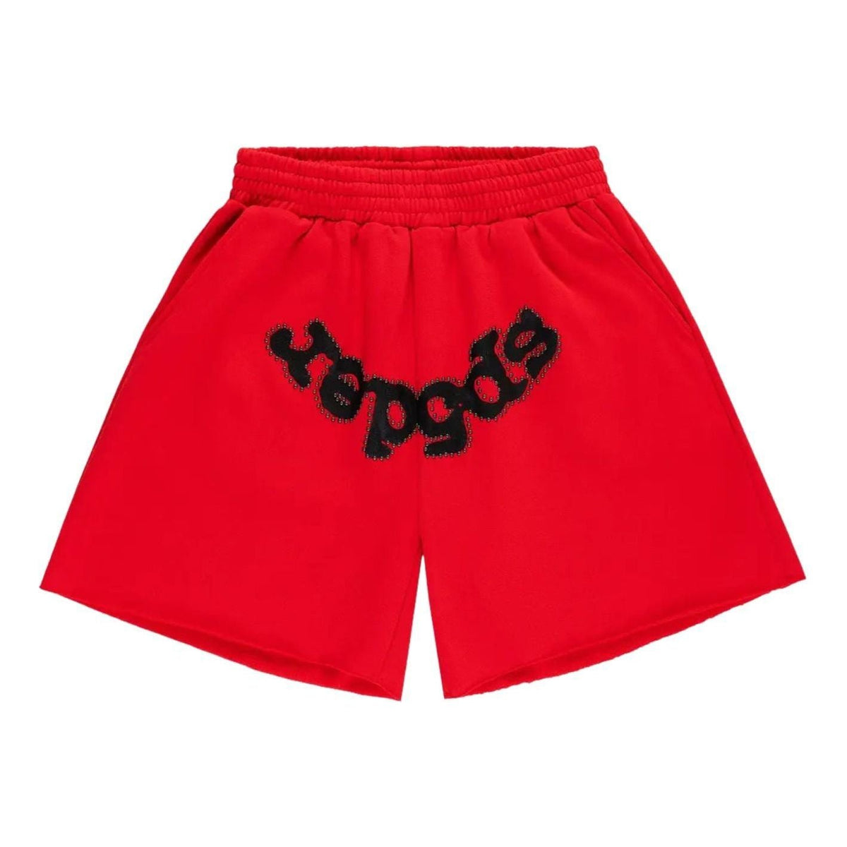 Sp5der OG Studded Sweatshort 'Red' SB031FW25RED