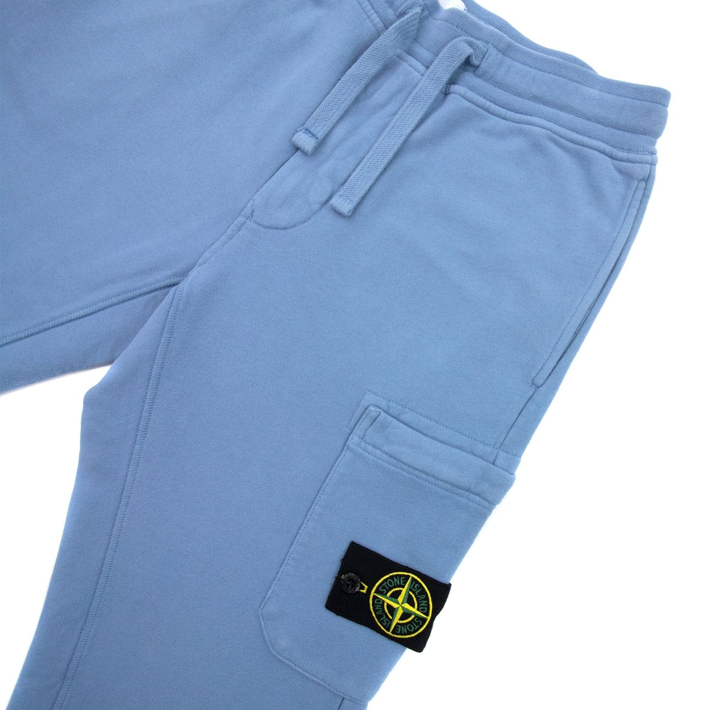 Stone Island 64520 Brushed Cotton Fleece Slim Fit Powder Blue V0046