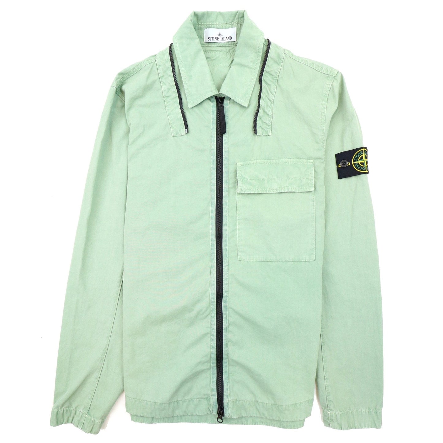 Stone Island 114wn T.co+old Overshirt Detachable Hood Green V0155