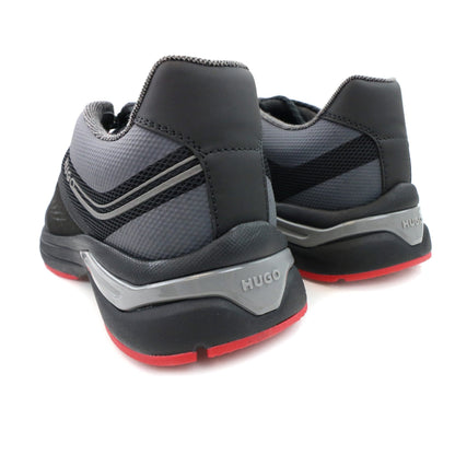 Hugo Axel Runner Mixed Material Trainer Black 001