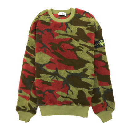 Stone Island Heritage Camo Pile Crewneck Sweatshirt Military Green V0054