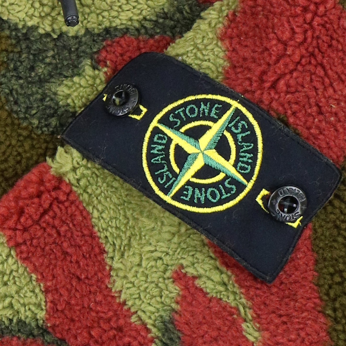 Stone Island 616e3 Heritage Camo Pile Hoodied Sweatshirt Military Green V0054