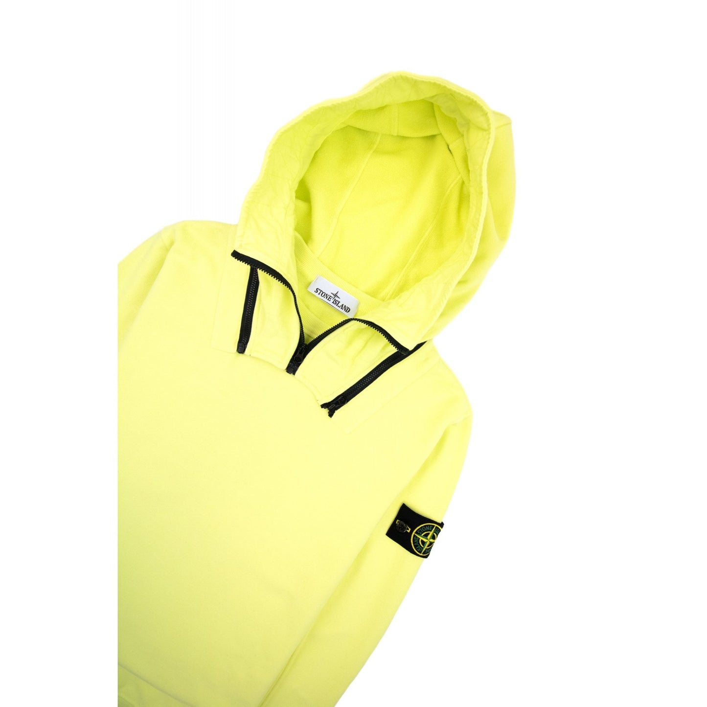 Stone Island 64920 Detachable Hood Sweatshirt Lemon V0031