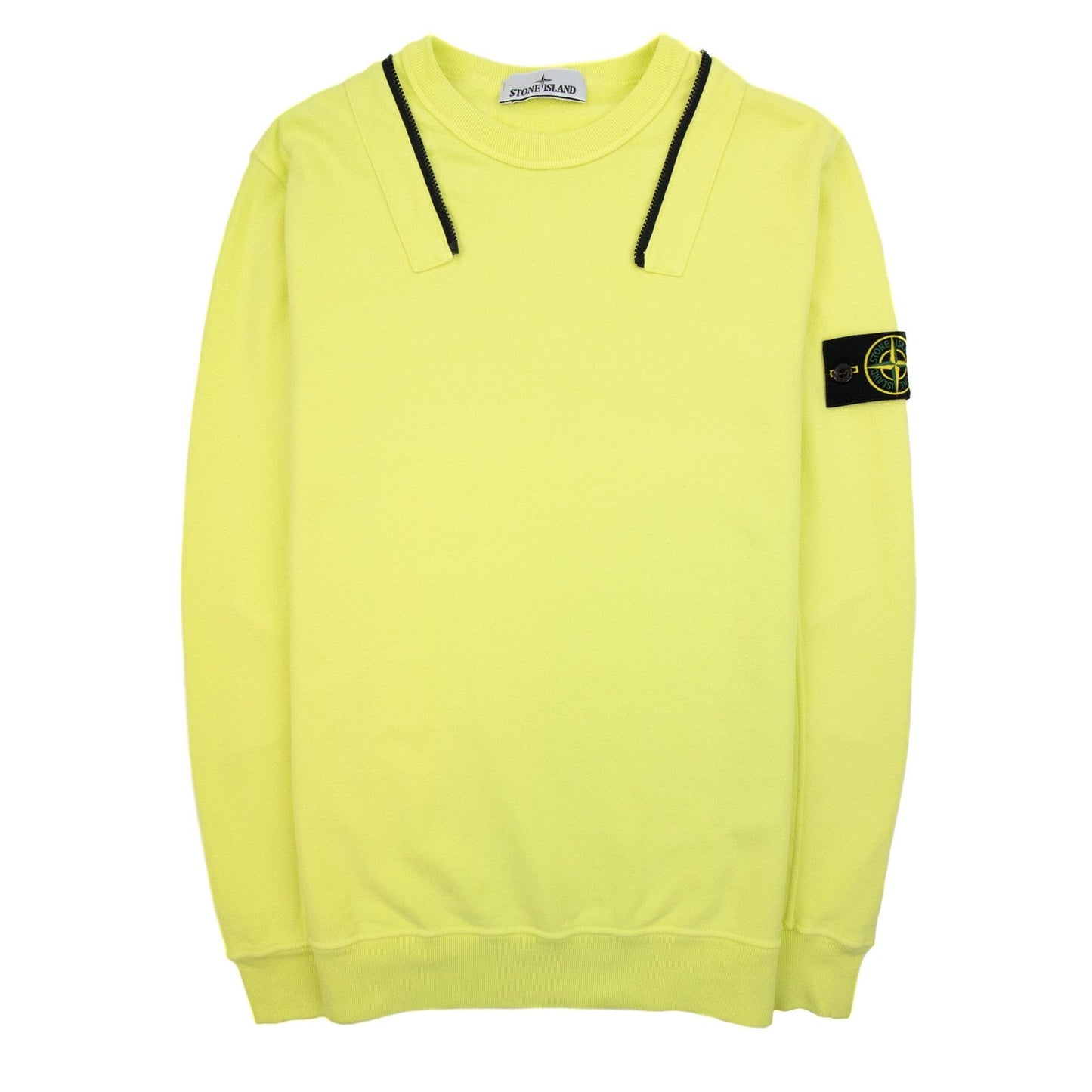 Stone Island 64920 Detachable Hood Sweatshirt Lemon V0031
