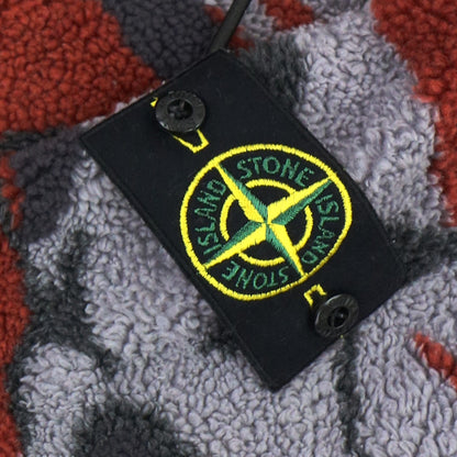 Stone Island 616e3 Heritage Camo Pile Hoodied Sweatshirt Lavender V0047