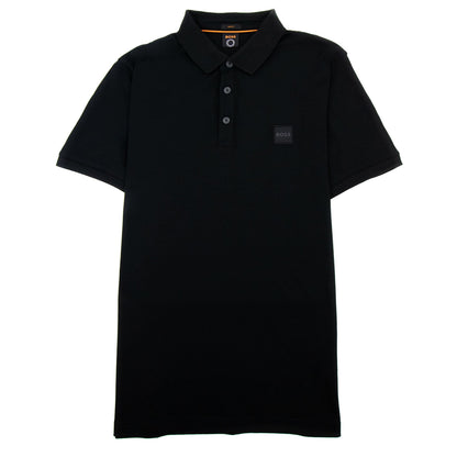 Hugo Passenger Patch Logo Polo Black 001