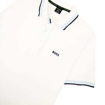 Hugo Boss Paddy Embroidered Logo Polo White 103