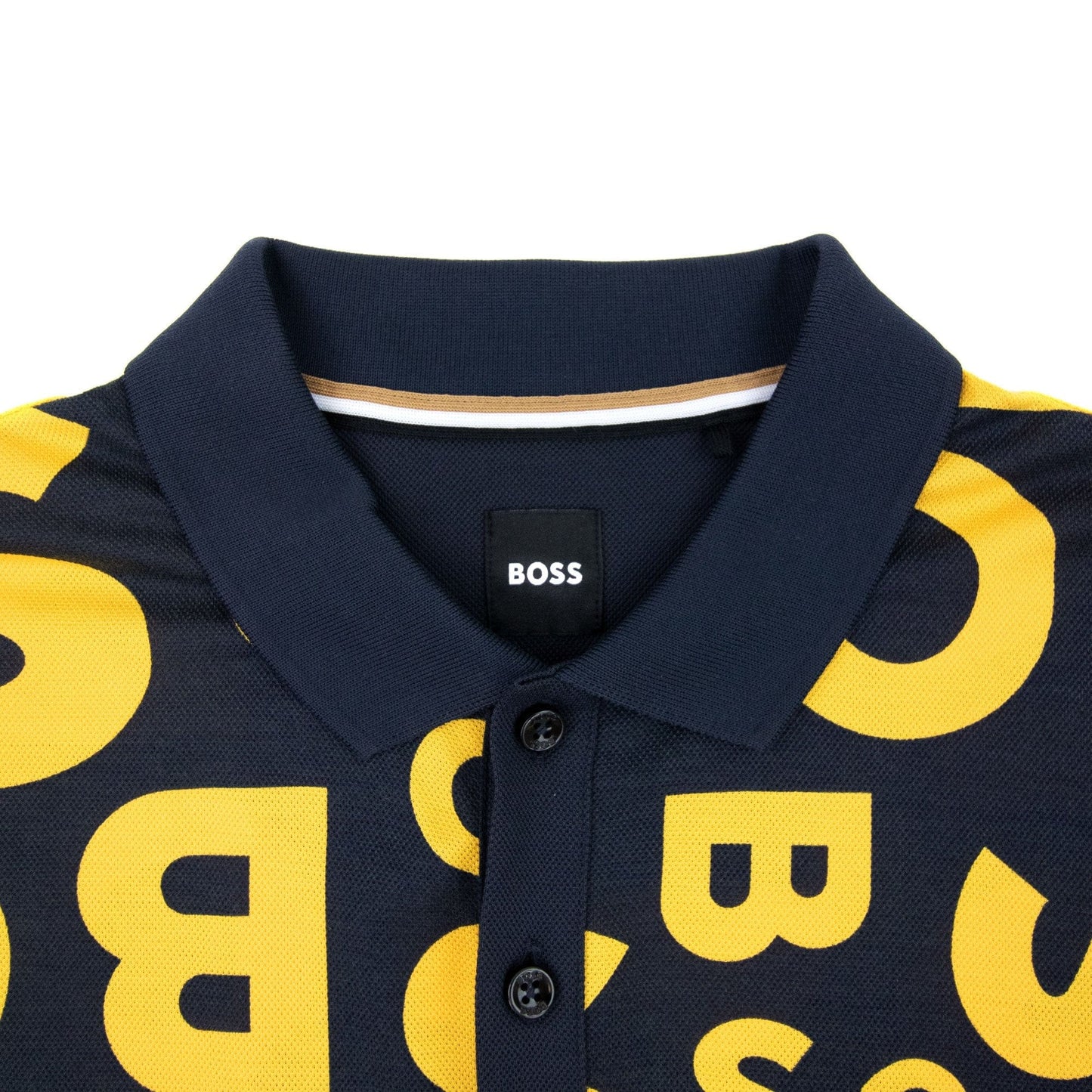 Hugo Boss Parlay 156 All Over Logo Polo Dark Navy 404