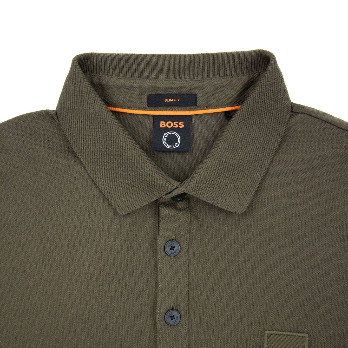 Hugo Passenger Patch Logo Polo Khaki 308