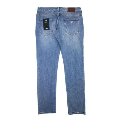 Emporio Armani J06 Slim-fit Bleached Comfort Denim Jeans Denim