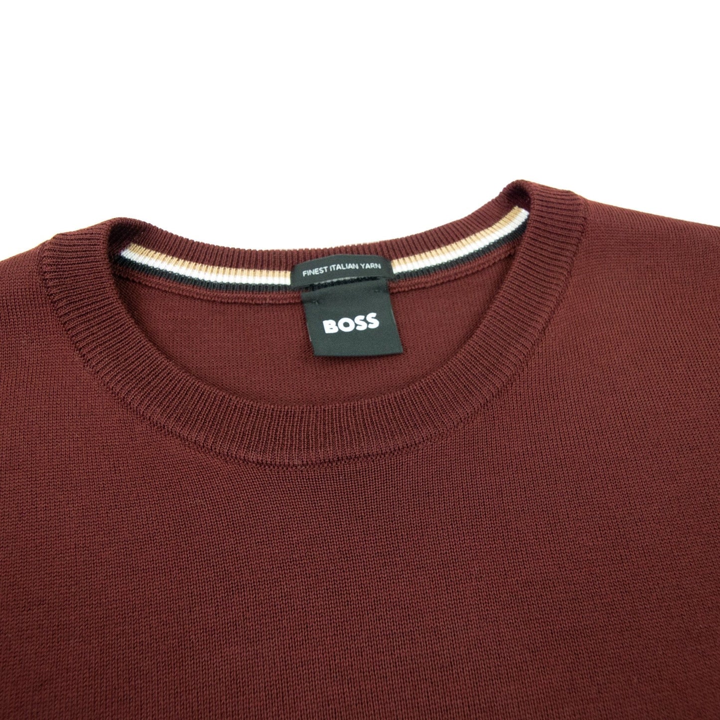 Hugo Boss Botto-l Embroidered Logo With Responsible Wool Swe Burgundy 604