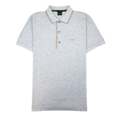 Hugo Boss Paule 4 Slim Fit Branded Placket Polo Grey 059