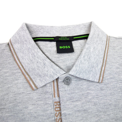 Hugo Boss Paule 4 Slim Fit Branded Placket Polo Grey 059