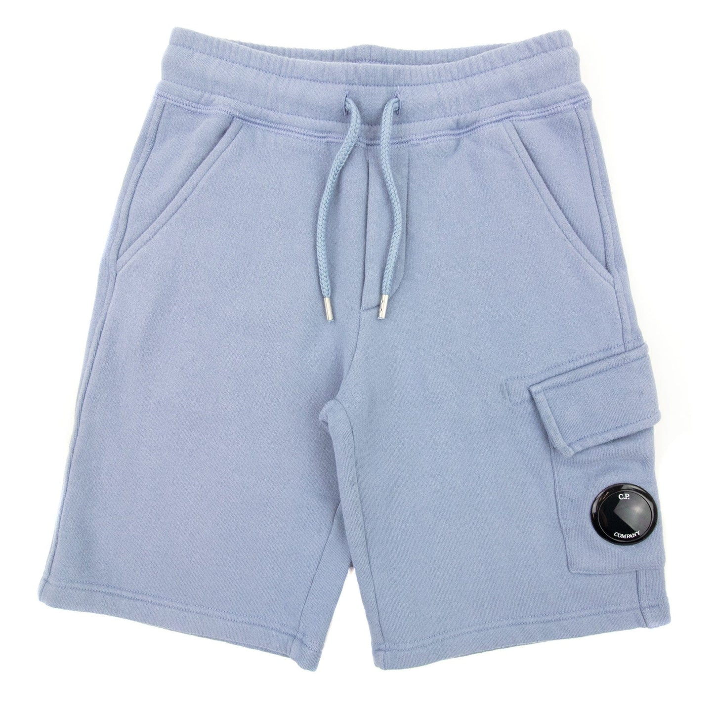 Cp Company Undersixteen Grey Lens Logo Bermuda Shorts Blue