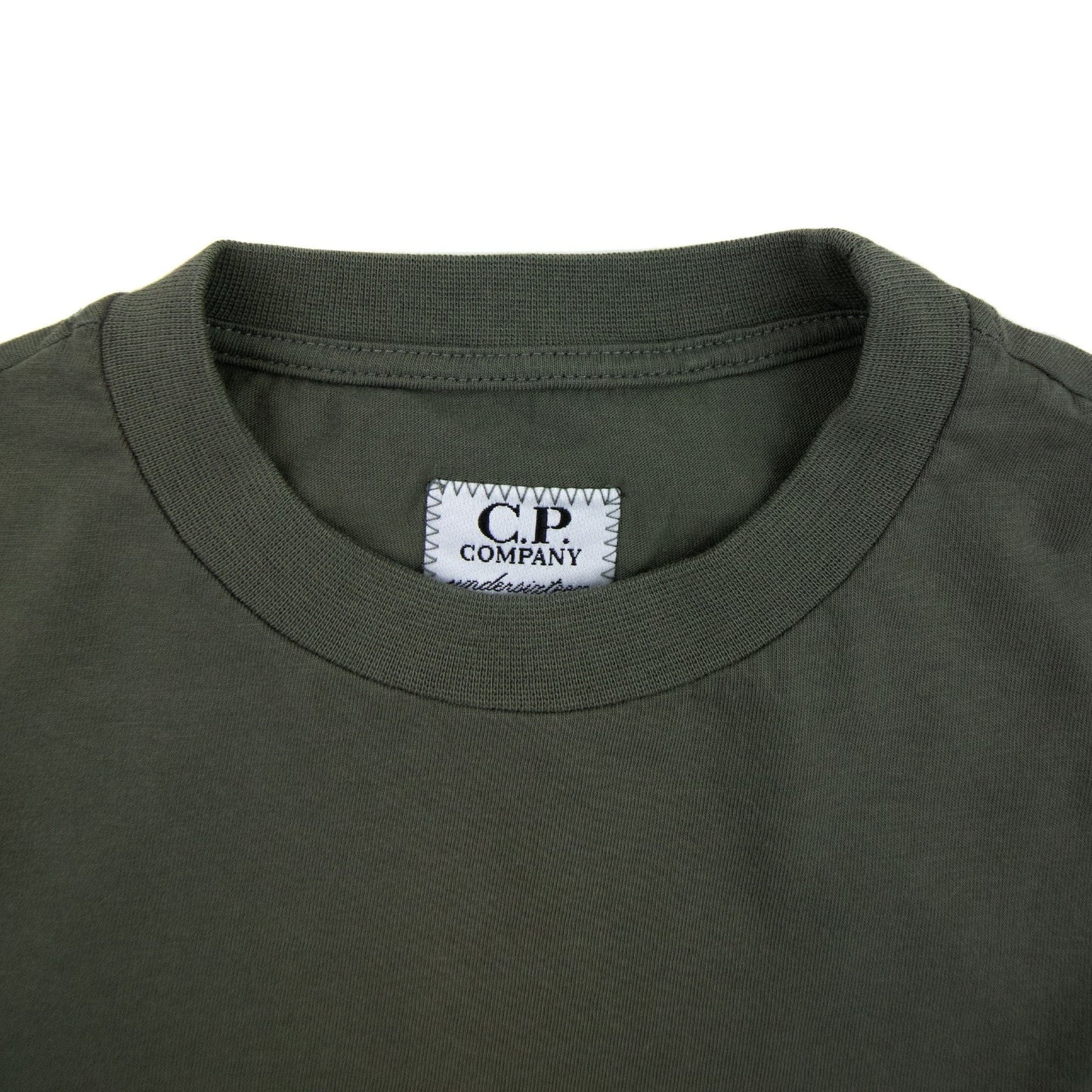Cp Company Undersixteen Jersey 30/1 Small Patch Logo Tee Khaki