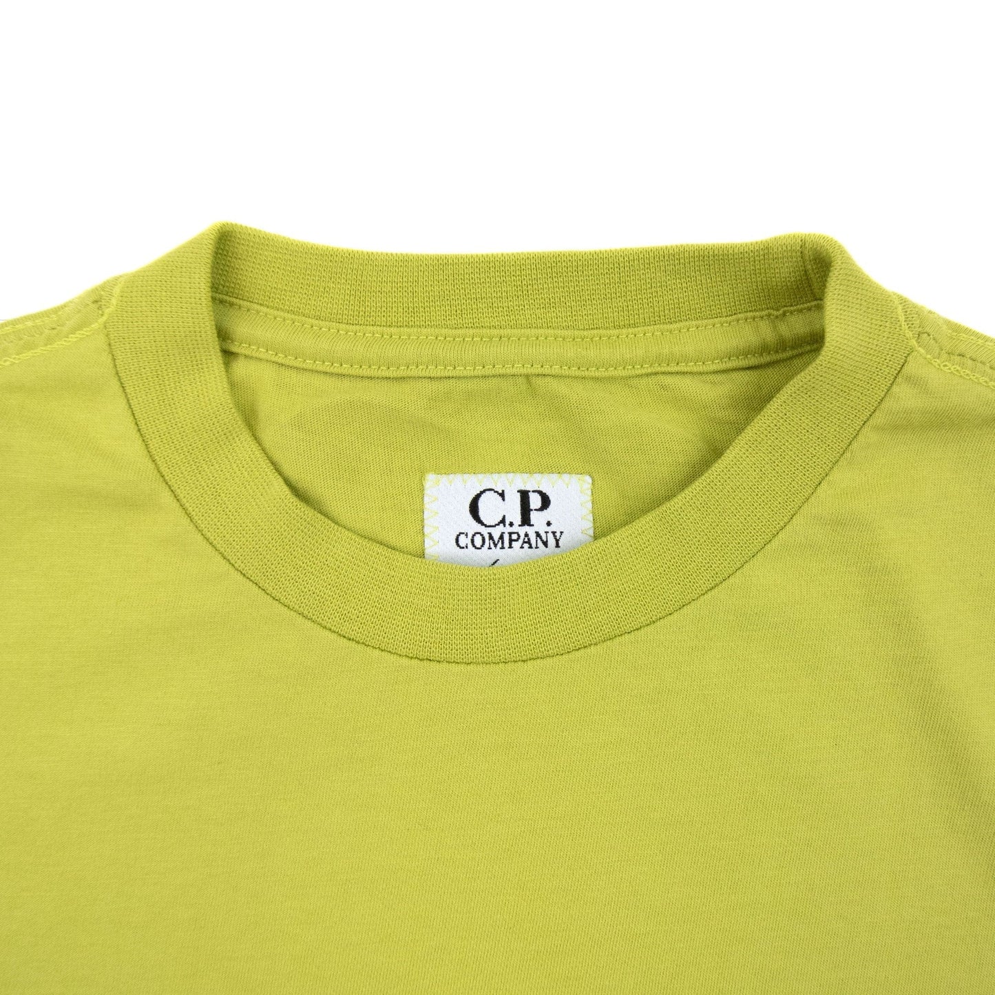 Cp Company Undersixteen Chest Logo Back Goggle T-shirt Lime Green